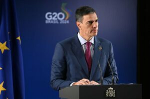 Pedro Sánchez durante la cumbre del G20 en Sudáfrica