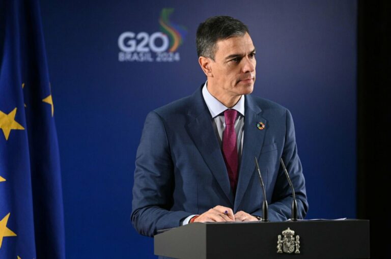 Pedro Sánchez durante la cumbre del G20 en Sudáfrica