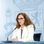 La ministra de Sanidad, Mónica García, tras el Consejo de Ministros. (Foto: Ministerio de Sanidad)