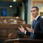 El presidente del Gobierno, Pedro Sánchez, en el pleno del Congreso. (Foto:Congreso)