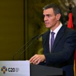 El presidente del Gobierno, Pedro S&aacute;nchez, en una comparecencia ante los medios tras Cumbre del G20. (Foto: Pool Moncloa/Borja Puig de la Bellacasa)