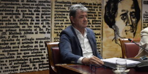 Imagen de archivo de Antxon Alonso en su comparecencia en el Senado el pasado mes de julio. (Foto: Senado)