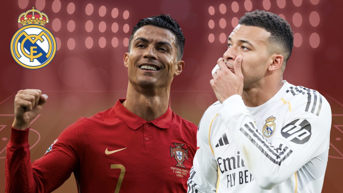 Kylian Mbapp&eacute; y Cristiano Ronaldo en el Real Madrid