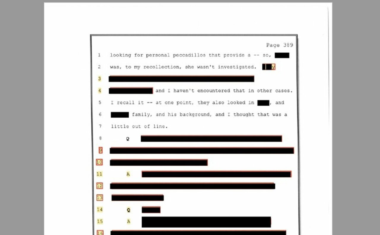 Documentos del caso Epstein publicados con censura por el Departamento de Justicia(Foto: Departamento de Justicia)