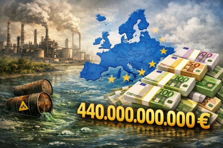 Representaci&oacute;n de contaminantes qu&iacute;micos y su impacto econ&oacute;mico en Europa