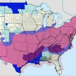 Mapa de zonas en alerta por la tormenta invernal (Imagen: Servicio Meteorol&oacute;gico de Estados Unidos)