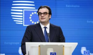 El ministro de Finanzas griego y presidente del Eurogrupo, Kyriakos Pierrakakis (Foto: Alexandros Michailidis / European Council)