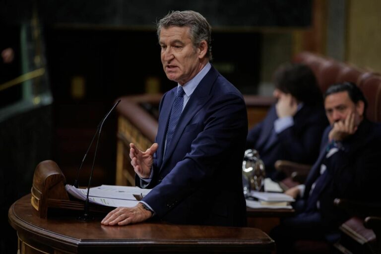 El l&iacute;der del PP, Alberto N&uacute;&ntilde;ez Feij&oacute;o, en el Pleno del Congreso (Foto: Congreso)