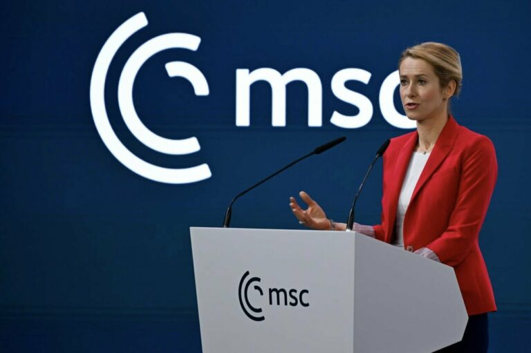 La jefa diplom&aacute;tica de la UE, Kaja Kallas, en la Conferencia de Seguridad de M&uacute;nich (Foto: Sven Hoppe/dpa)