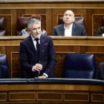 El ministro del Interior, Fernando Grande Marlaska, durante la sesi&oacute;n de control al Gobierno. (Foto: Congreso)