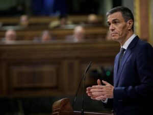 El presidente del Gobierno, Pedro S&aacute;nchez, en su comparecencia ante el Pleno del Congreso. (Foto: Congreso)