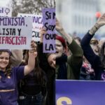 Manifestación de la Comisión 8M y del Movimiento Feminista en Madrid