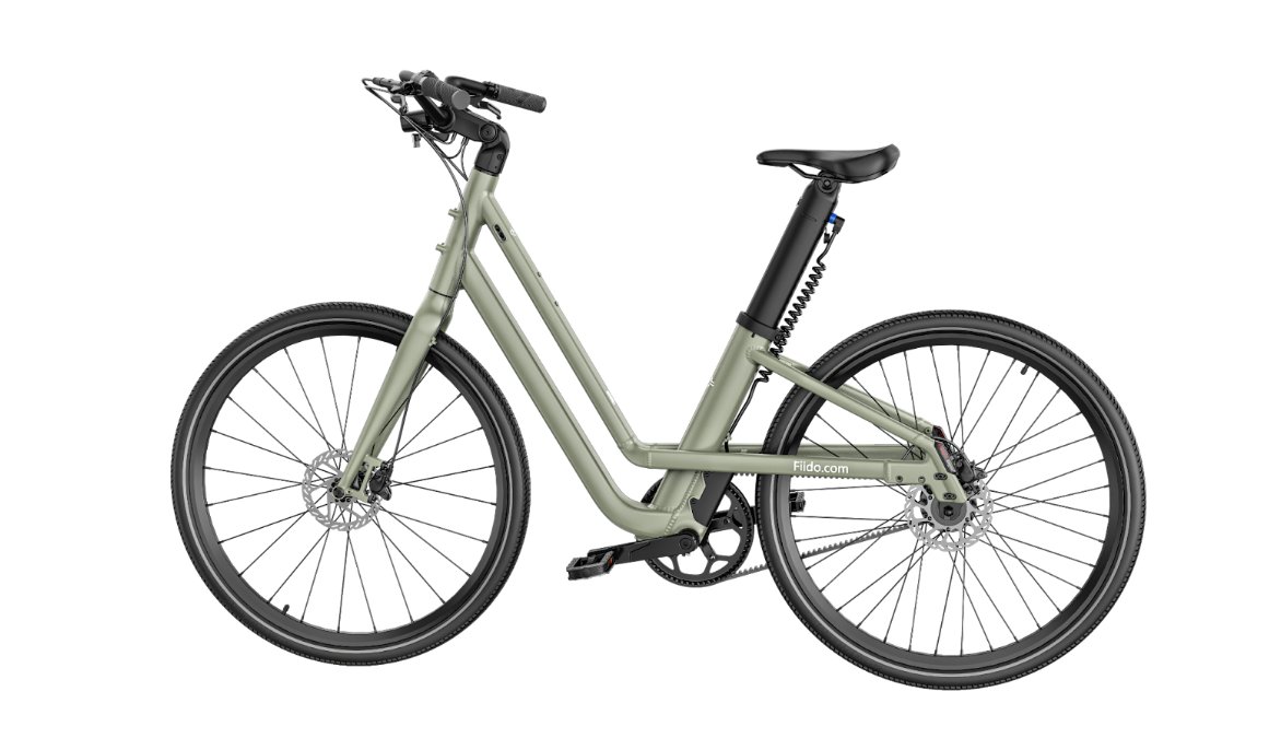 Bicicleta el&eacute;ctrica Fiido con correa dentada en color verde
