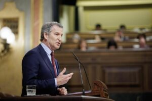 El l&iacute;der del PP, Alberto N&uacute;&ntilde;ez Feij&oacute;o, en el pleno del Congreso de los Diputados. (Foto: Congreso)