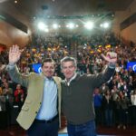 Alfonso Fern&aacute;ndez Ma&ntilde;ueco y Alberto N&uacute;&ntilde;ez Feij&oacute;o en un evento pol&iacute;tico