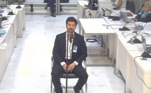 El hijo de Luis B&aacute;rcenas, Guillermo B&aacute;rcenas, durante su declaraci&oacute;n en la Audiencia Nacional en el juicio por la &lsquo;Operaci&oacute;n Kitchen&rsquo;. (Foto: Polic&iacute;a Nacional &ndash; Europa Press)
