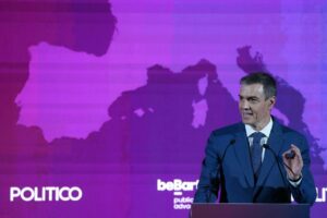 El presidente del Gobierno, Pedro S&aacute;nchez, interviene durante el European Pulse Forum 2026. (Foto: David Zorrakino - Europa Press)