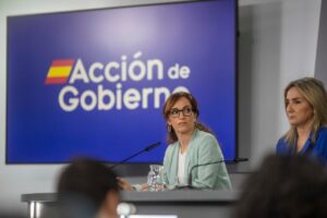 La ministra de Sanidad, M&oacute;nica Garc&iacute;a, en una rueda de prensa tras el Consejo de Ministros. (Foto: Sanidad)