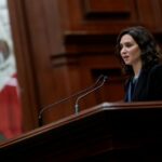 La presidenta de la Comunidad de Madrid, Isabel D&iacute;az Ayuso, en un acto durante su viaje en M&eacute;xico. (Foto: Comunidad de Madrid)