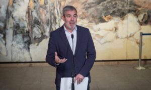 El presidente de Canarias, Fernando Clavijo, en una imagen de archivo durante una comparecencia ante los medios de comunicaci&oacute;n. (Foto: Gobierno de Canarias / Europa Press)