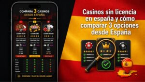Comparativa de casinos sin licencia en Espa&ntilde;a con opciones destacadas