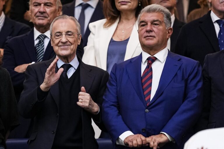 Florentino P&eacute;rez y Joan Laporta (Foto: Oscar J. Barroso / AFP7 / Europa Press)