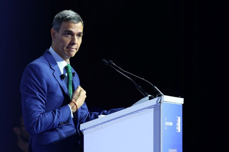El presidente del Gobierno, Pedro S&aacute;nchez, en la clausura de la 41&ordf; Reuni&oacute;n Anual del Cercle d&rsquo;Economia, en Barcelona. (Foto: Pool Moncloa/Fernando Calvo)